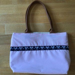 Grass Court Collection Seersucker Canvas Tote